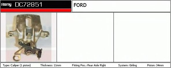 Тормозной суппорт правый задний Ford Focus I седан (DFW) (1999 - 2005) цена, от 41.10 USD